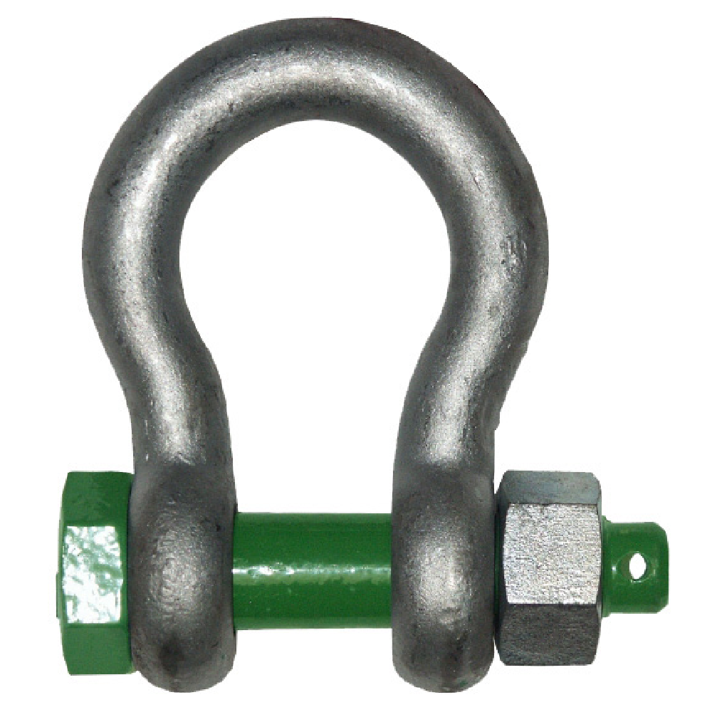 Bow Shackle with Nut-Bolt Secured by Split Pin G-4163 - Galvanized Steel  with High Tensile Strength | REMA